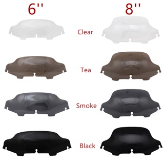 Motorcycle 8colors 6&amp;quot;/8&amp;quot; Cycle Wave Windshield Fairing Windscreen Cover For Harley Touring Electra Street Glid