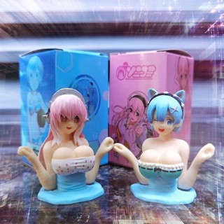 โมเดลฟิกเกอร์ Super Sonico Anime Girl Rem ขนาด 6 ซม. ของเล่นสําหรับเด็ก และผู้ใหญ่