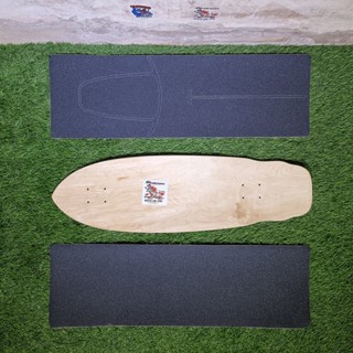 [0303] Surf skate grip tape 83x26cm ตัดลายตำแหน่งวางเท้า สติ๊กเกอร์กระดาษทรายสเก็ตบอร์ด