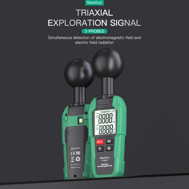 FY8812 EMF Meter Geiger Counter Nuclear Radiation Detector Radiation Dosimeter Electromagnetic Wave 