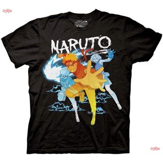 irjfje Ripple Junction Mens Naruto Uzumaki Anime T-Shirt - Naruto Shinobi Mens Fashion Shirt - Naruto Run Tee เสื้อยืดผู