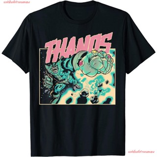 Marvel Thanos Retro Infinity Gems Graphic T-Shirt เสื้อยืดแขนสั้น overside เสื้อยืดผู้หญิง เสื้อยืดผู้ชาย เสื้อยืดพิมพ์ล