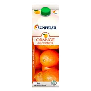 ซันเฟรช น้ำส้ม 40% 1 ลิตรSUNFRESH 40% ORANGE JUICE DRINK 1 L.