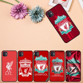 เคสโทรศัพท์มือถือแบบนิ่ม ลายโลโก้ Liverpool สีดํา สําหรับ iPhone 13 13 Pro 13 Mini 13 Pro Max 14 14Plus 14Pro 14Pro Max