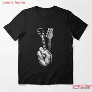 เสื้อแฟชั่นผญ sexy ผ้านุ่ม comic home New เสื้อยืดคอกลมแขนสั้นลายนิ้วมือกีตาร์เบสสําหรับผู้ชาย sale