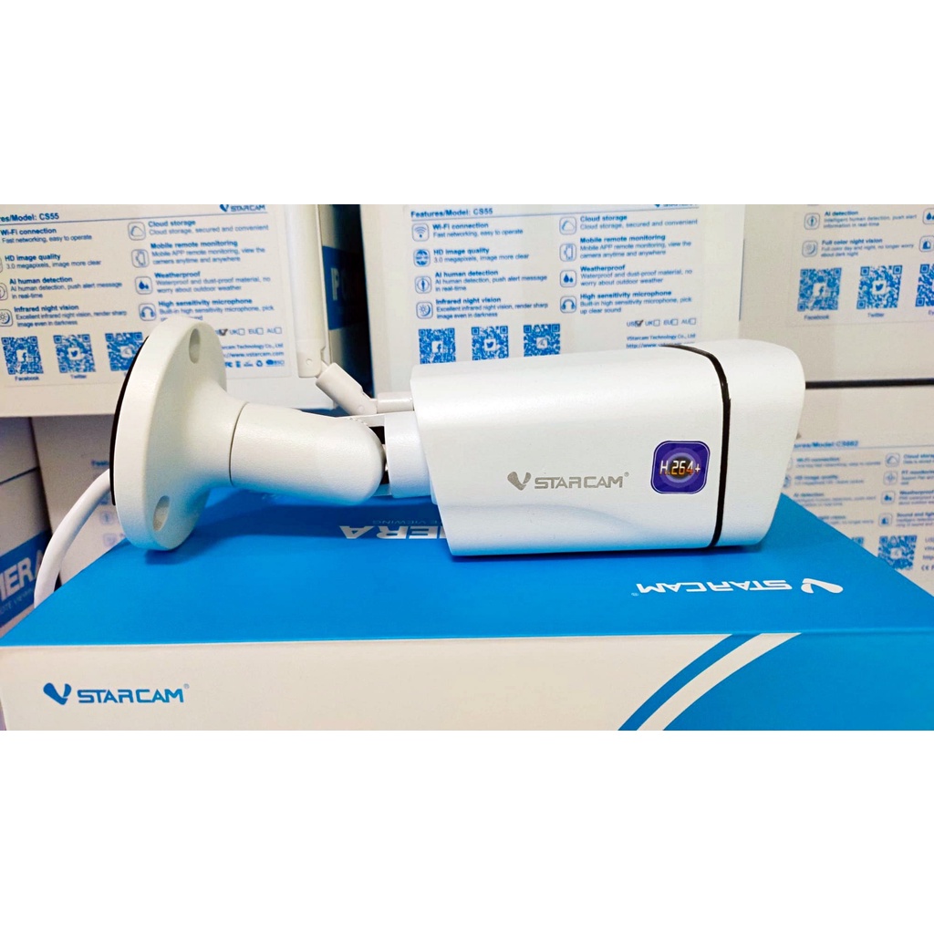 Vstarcam ใหม่ล่าสุด กล้องวงจรปิดกล้องใช้ภายนอก รุ่นCS58 3.0MP H.264