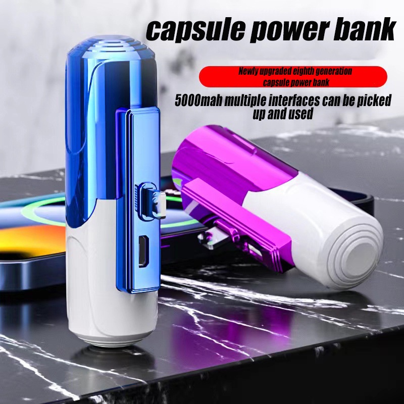 Shopee Thailand - Mini Power Bank Fast Charger 5000mAh 3000mAh Emergency Phone Charger USB Micro B Type C