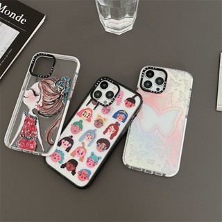 Casetify เคสโทรศัพท์มือถือ พลาสติกอะคริลิค TPU กันกระแทก ลายผีเสื้อ สําหรับ iPhone 14 Pro MAX 14 Plus 13 Pro MAX 12 Pro MAX 11