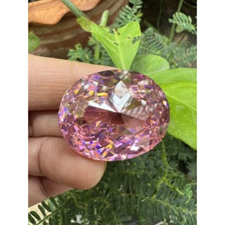 Cz Diamond Pink oval 30 x 25 mm weight 30 gram