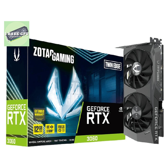 ZOTAC GAMING GEFORCE RTX 3060 TWIN EDGE OC - 12GB GDDR6 สินค้ามือสอง ประกันไทย