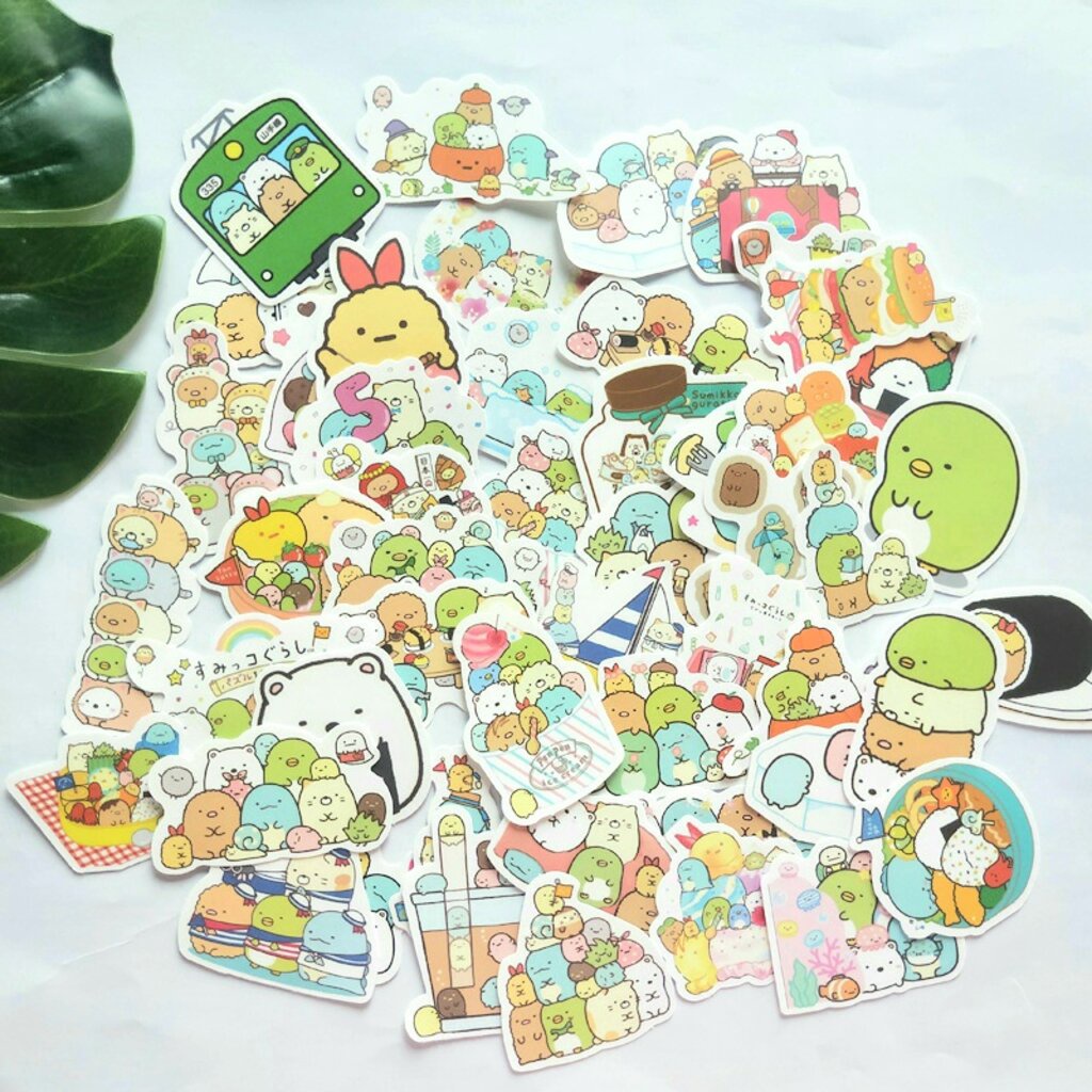 สติ๊กเกอร์ Sumikko Gurashi ซุมิกโกะ ติดแน่น กันน้ำ ติดกระเป๋าเดินทาง โน็ตบุ้ค (50 ชิ้น)