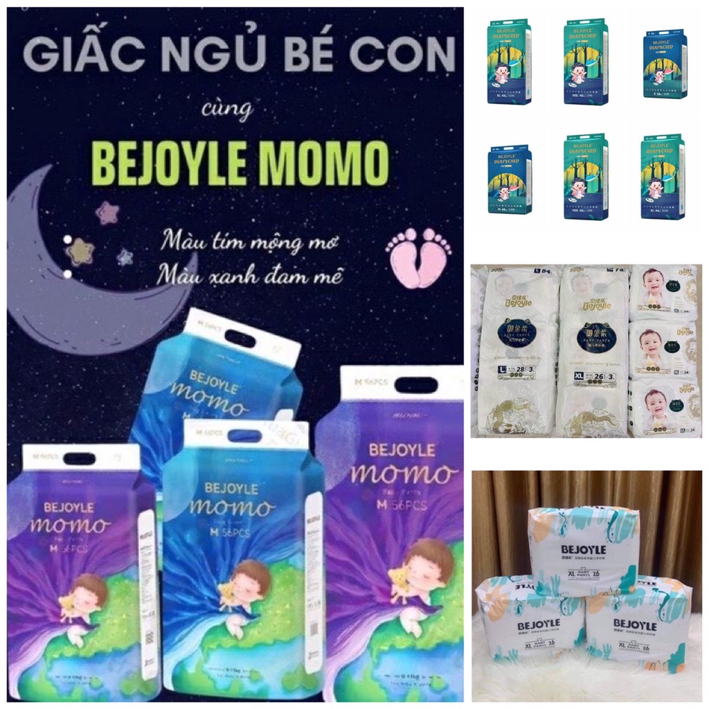 (GENUINE) ผ้าอ้อม Bejoyle Plus/Blue/Momo/สติ๊กเกอร์เพชร/กางเกง S120/M96/L90/XL78/XXL66/XXXL54