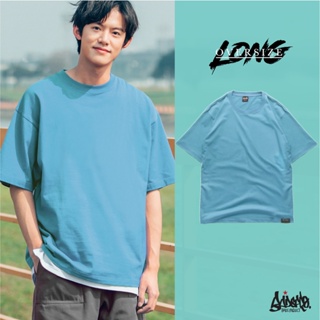 Just Say Bad ® เสื้อ Oversize Long ( รุ่นแขนยาว ) สีฟ้ายีนส์ เสื้อยืด ผู้ชาย ผู้หญิง  M L / OL