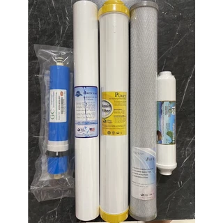 Set.3 ไส้กรองน้ำ RO 5 ขั้นตอน 20นิ้ว PP/Resin/CTO เมมเบรน 150 / Post carbon 10 นิ้วตู้กดน้ำหยอดเหรียญและเครื่องกรองน้ำ