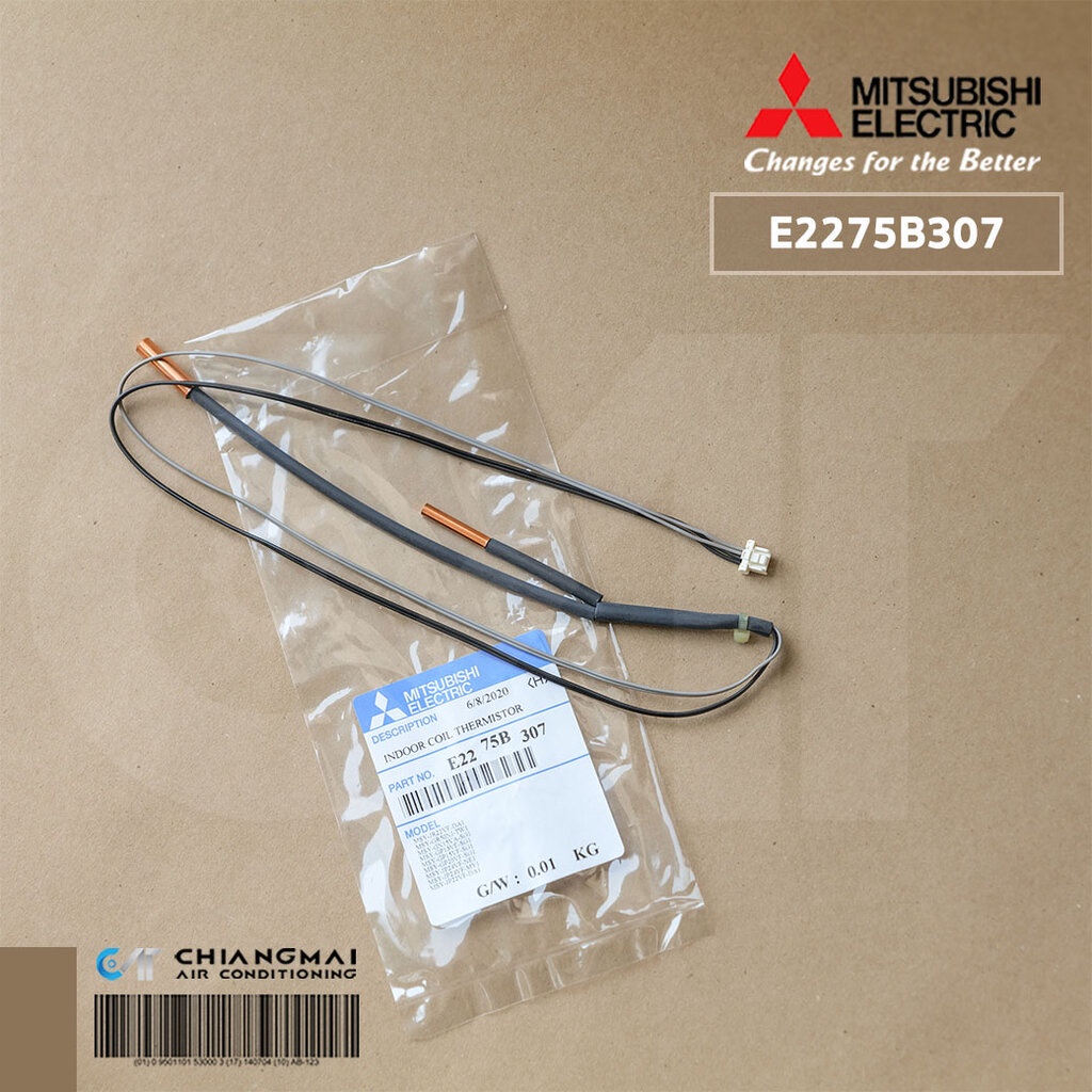 E2265B307 เซ็นเซอร์แอร์ Mitsubishi Electric เซ็นเซอร์แอร์มิตซูบิชิ เซ็นเซอร์น้ำแข็ง (INDOOR COIL THERMISTOR) อะไหล่แอ...