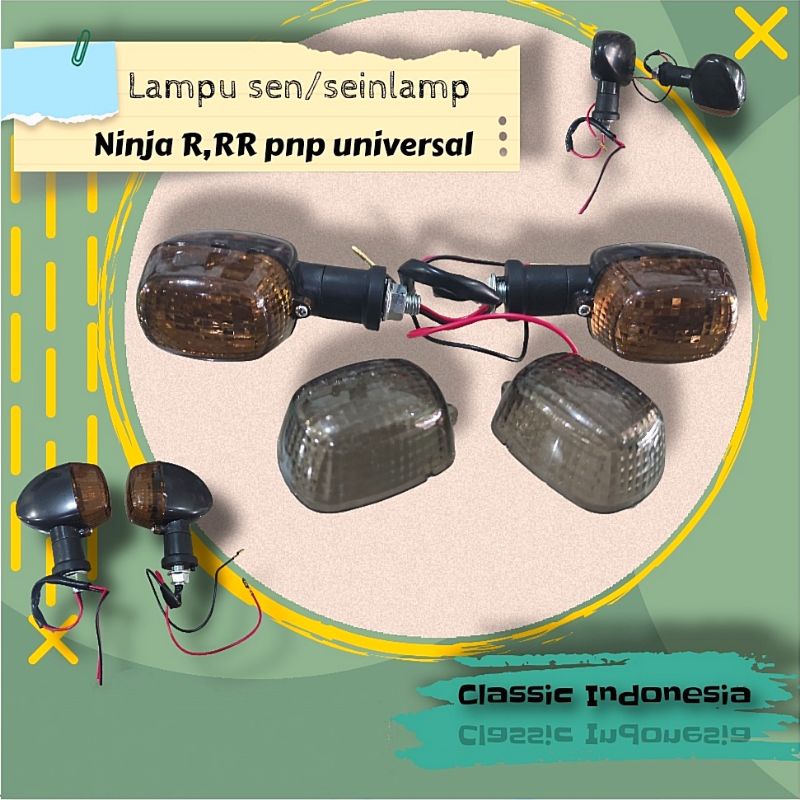 ไฟเลี้ยว Ninja RR R SS, ไฟเลี้ยว Ninja RR R SS, โคมไฟไฟเลี้ยว led สีดํา Ninja R RR