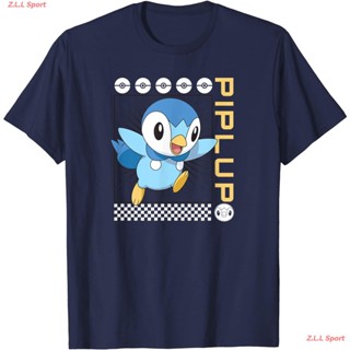 ใส่สบายๆสวยๆโปเกมอน พิคาชู เสื้อยืดพิมพ์ลายการ์ตูน Pokemon Piplup T-Shirt เสื้อยืดชาย เสื้อยืดผู้หญิง เเฟชั่น เสื้อคอกลม