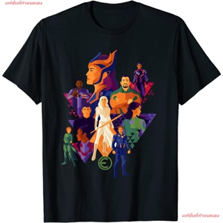 แฟชั่นที่กำหนดเอง ฮีโร่พลังเทพเจ้า มาร์เวลคอมิกส์ Marvel Eternals Team Of Immortal Beings Bold Color T-Shirt เสื้อยืดพิม