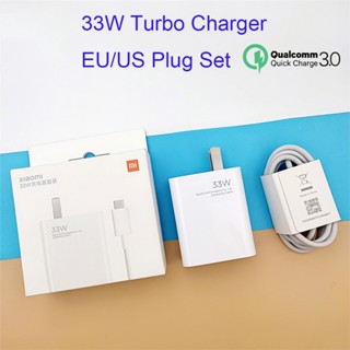 33w USB Charger Xiaomi EU/US Turbo Charge 6A Type C Cable For Redmi Note 11 10 9 8 pro Mi note10 lite Mi 10t Pro 11 Po00