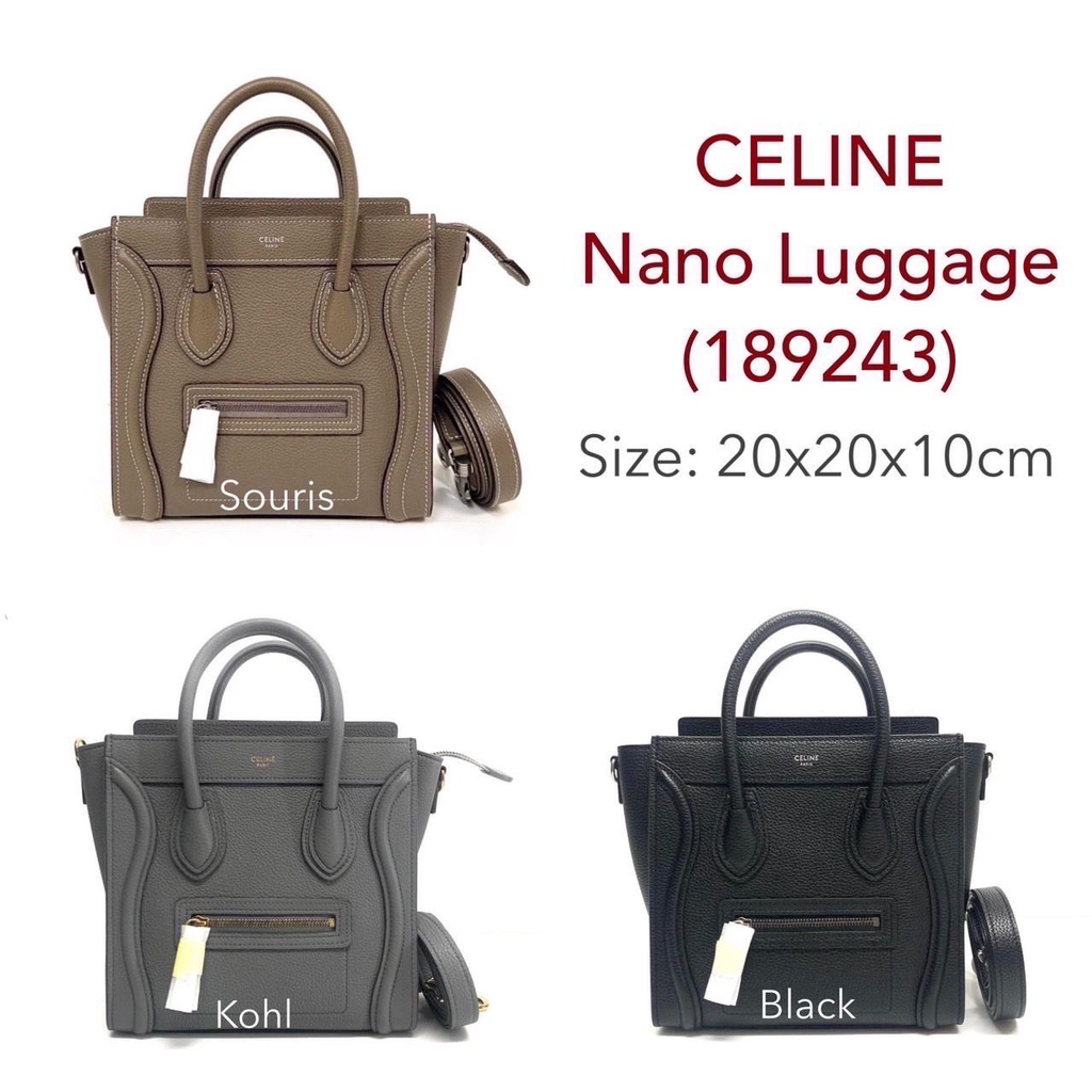 💥สอบถามstockก่อนกดสั่ง💥 Celine nano luggage กระเป๋า ซีลีน นาโน ลัคเกจ สะพายได้ มีสายยาว  ของแท้ ส่งฟรีEMS ทั้งร้าน