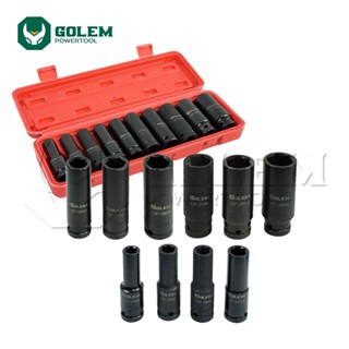 ลูกบล็อคยาว บล็อกดำ GOLEM ลูกบล็อกลม (10ลูก) SOCKET SET