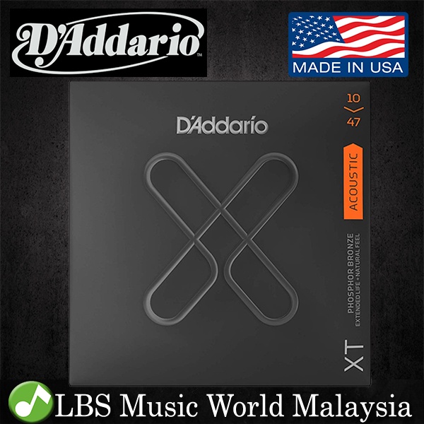 D'ADDARIO Daddario XTAPB1047 XT Phosphor Bronze สายกีต้าร์โปร่ง Extra Light Daddario D Addario (10-4