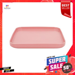 จานเหลี่ยม PORCELAIN 8 นิ้ว KECH SOLID PINKPORCELAIN SQUARE-SHAPED PLATE KECH 8IN SOLID PINK