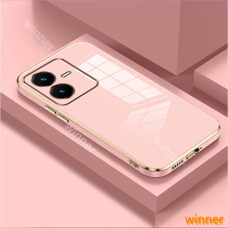 เคส VIVO Y22 Y22S Y35 Y16 Y21 Y21S Y33T Y33S T1X Y20 Y20S Y12S Y12A โทรศัพท์มือถือแบบนิ่ม กันกระแทก สีพื้น สีมาการอง 1ZB สําหรับ - รูปที่ 5