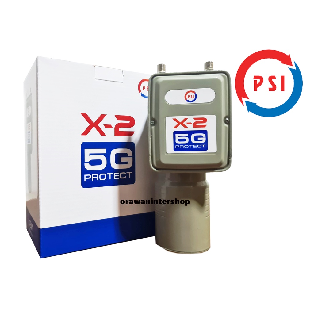 หัวรับสัญญาณ PSI LNB X-2 (5G) ใช้กับจานตะแกรงใหญ่ 2 ขั้ว