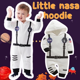 Little nasa hoodie #ชุดบอดี้สูท #ชุดนักบินอวกาศ #ชุดนักบิน มีหมวกฮู้ด