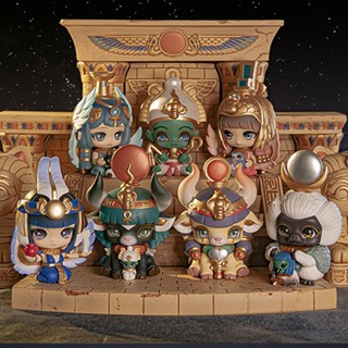 [Black Sheep Boutique] ฟิกเกอร์ Yalu Kindergarten Second Bomb Egyptian God Series Mystery Box สไตล์สร้างสรรค์ สําหรับตกแต่งบ้าน สํานักงาน