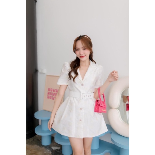 ❤️พร้อมส่ง❤️On December 25 ชุดเดรสสีครีม