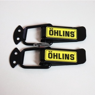 กิ๊บล็อค กันชน สเกิร์ตหน้า แต่งรถซิ่ง รถแต่ง ตัวยึดกันชน ลาย OHLINS สีเหลือง 1 คู่ ตัวใหญ่ ใส่ได้ทุกรุ่น