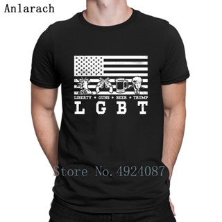 เสื้อยืดชาย - ผู้ชายเสื้อยืด LGbt Liberty Guns เบียร์ทรัมป์ผ้าพันคอสไตล์ฤดูร้อนราคาถูก Comical Plus