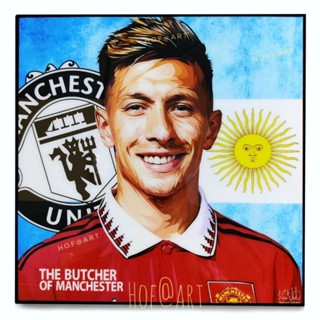 Lisandro Martinez ลิซานโดร มาร์ติเนซ Manchester United แมนยู อาร์เจนตินา​ รูปภาพ​ติด​ผนัง​ pop art ฟุตบอล​ กรอบรูป​