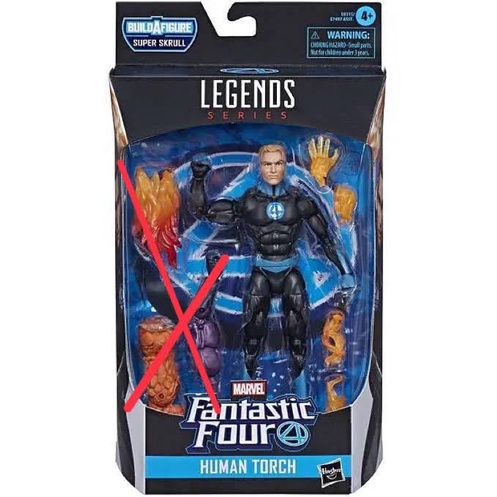 มือ2 Human Torch Fantastic four 4 Marvel legends Hasbro action figure 1/12