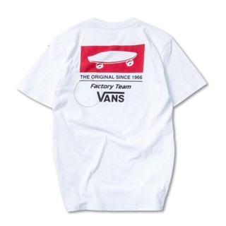 เสื้อยืด เสื้อยืดครอป พร้อมส่ง Vans เสื้อยืดคอกลมแขนสั้นสไตล์คลาสสิกฤดูร้อนสําหรับผู้ชายและผู้หญิง