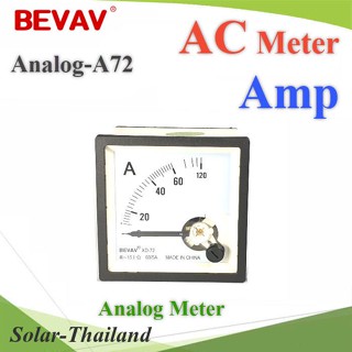 มิเตอร์วัดกระแสไฟฟ้า รุ่น A-72 AC  แบบเข็ม อะนาล็อก หน้าแปลน 72mm รุ่น Analog-A72