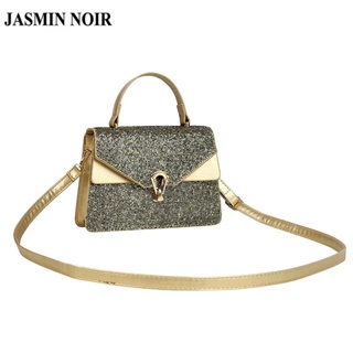 Jasmin NOIR กระเป๋าถือ กระเป๋าสะพายไหล่ ประดับเพชร แฟชั่นสําหรับสตรี