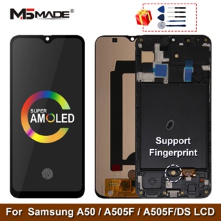 Super AMOLED For Samsung Galaxy A50 SM-A505FN/DS A505F/DS A505 LCD Display Touch Screen Digitizer With Frame For Samsu00