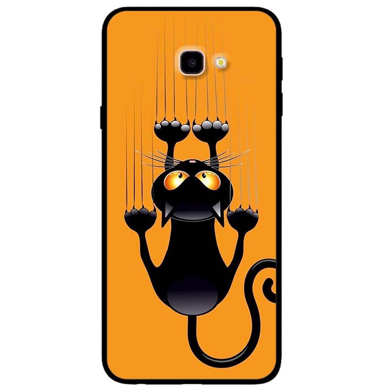เคสสําหรับ Samsung J5 Prime - J7 Prime - J3 Pro - J7 Pro - J4 Core - J4 Plus Scratch Black Cat รุ่น