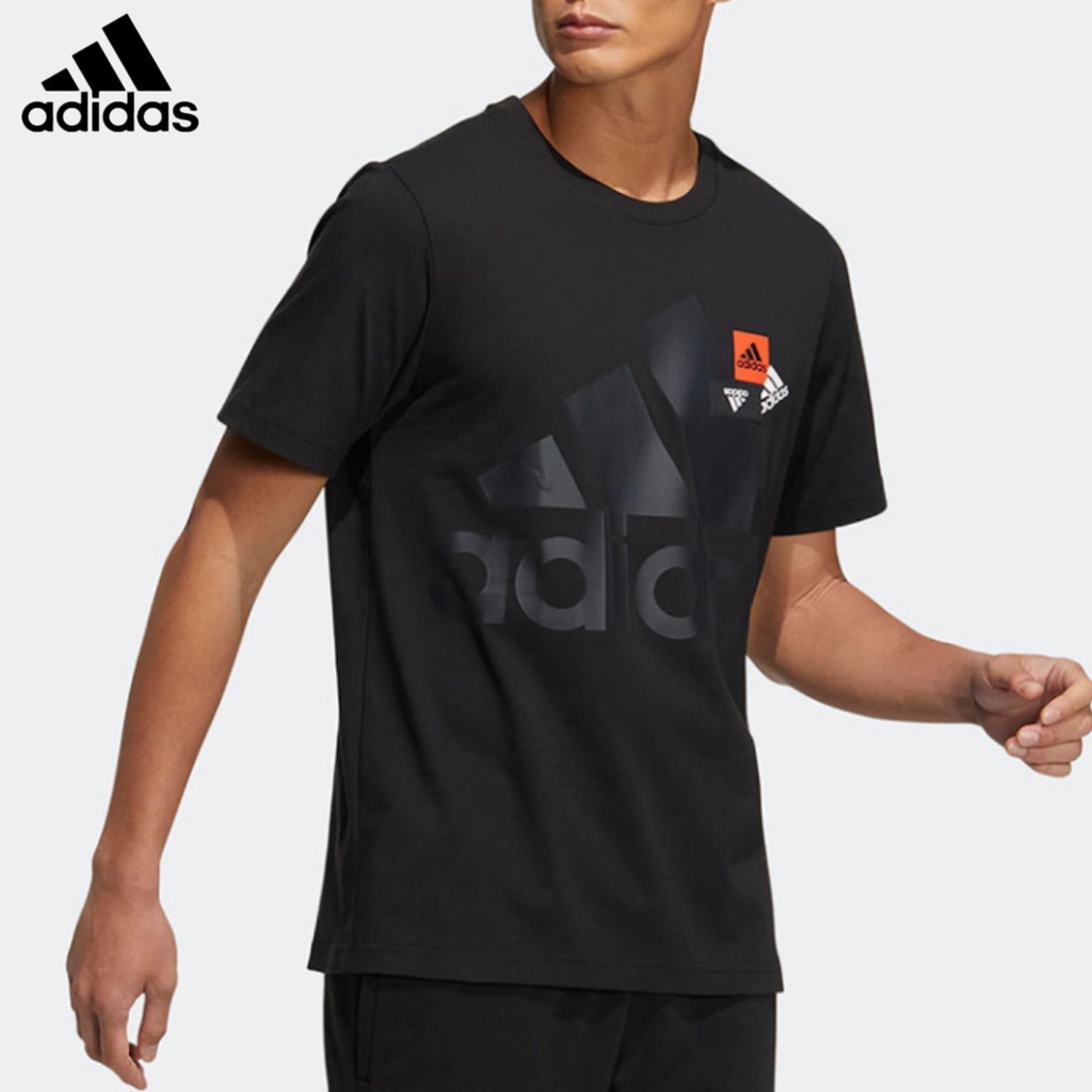 Adidas ของแท้ 100% เสื้อยืดลําลอง แขนสั้น พิมพ์ลายโลโก้ เรียบง่าย สําหรับผู้ชาย HN9043 2022
