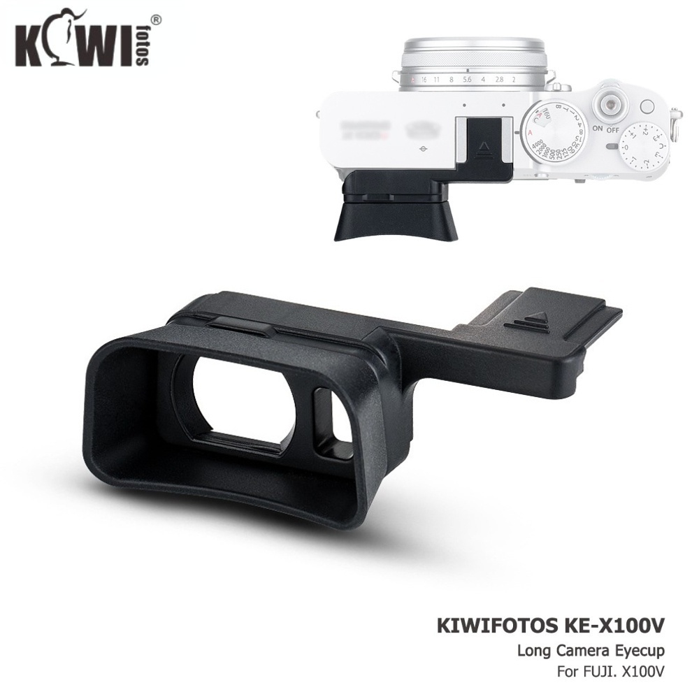 Kiwifotos Long Eyecup สําหรับ Fuji Fujifilm X100VI X100V กล้อง 2-in-1 ร้อนรองเท้า Viewfinder Eyepiec