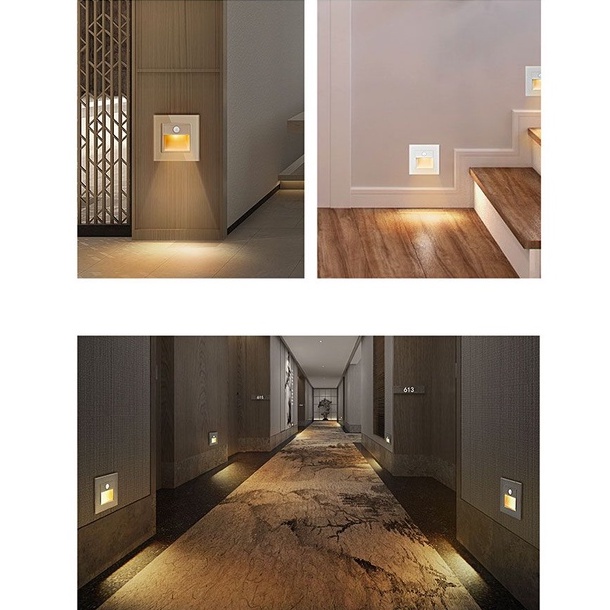 ระบบเซนเซอร์อินฟราเรด ตกแต่งผนังไฟ Led สําหรับติดบันได ทางเข้า ทางเดิน - รูปที่ 2