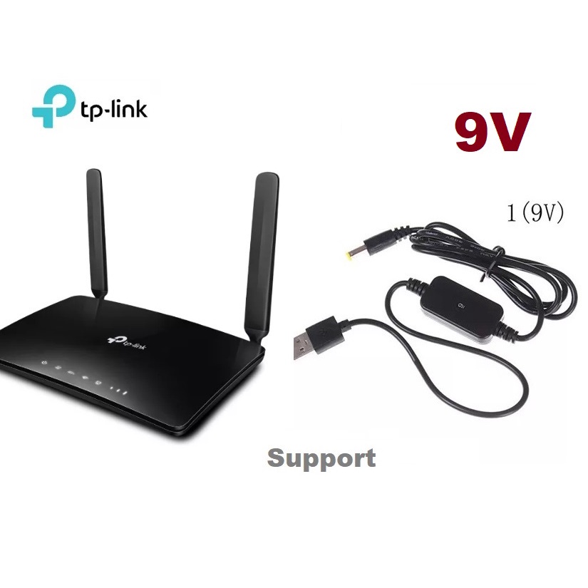 สายแปลง DC-DC Converter Cable USB 9V DC Jack 5.5mmx2.1mm Step-up Power Module - intl-Fot 4G Router T