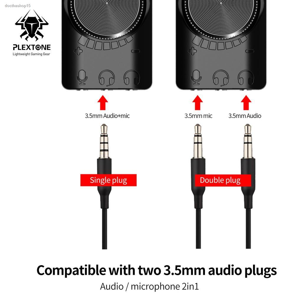 จัดส่งเฉพาะจุด จัดส่งในกรุงเทพฯPlextone การ์ดเสียงยูเอสบี Virtual 7.1ch การ์ดเสียง USB  การ์ดเสียงเสียง GS3