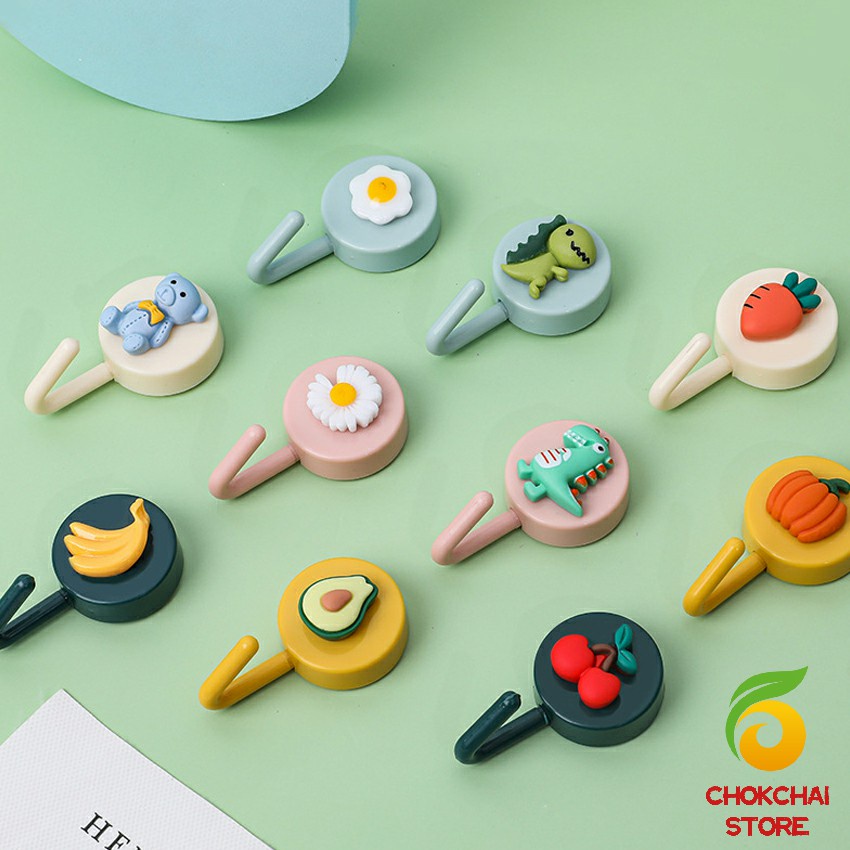 Chok ตะขอแขวนติดผนัง ลายการ์ตูนน่ารัก 3D Cartoon coat hook
