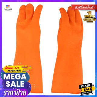 ถุงมือยางอุตสาหกรรม STRONGMAN 16 นิ้ว L สีส้มINDUSTRIAL RUBBER GLOVES STRONGMAN GENERAL L ORANGE