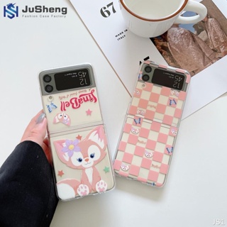 Jusheng เคสโทรศัพท์มือถือแฟชั่น ลายหัวใจ สําหรับ Samsung Lingnabell Z Flip4 Z Flip3