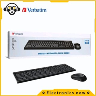 ชุดคำสั่งผสมคีย์บอร์ดและเมาส์ไร้สาย 2.4ghz gen 2 ต่อคำต่อคำ สีดำ Verbatim 2.4Ghz Gen 2 Wireless Keyboard &amp; Mice Combo set Black